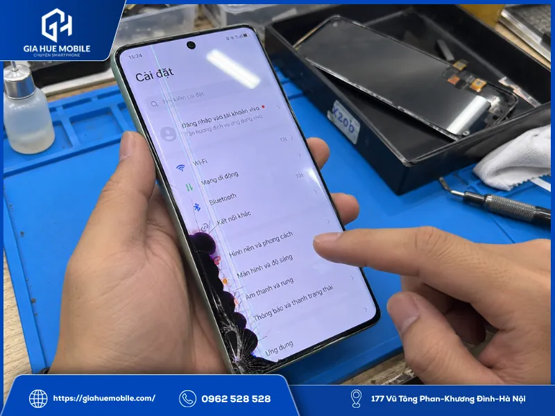 Vivo X200 Pro chảy mực sọc màn hình cần kiểm tra để thay màn
