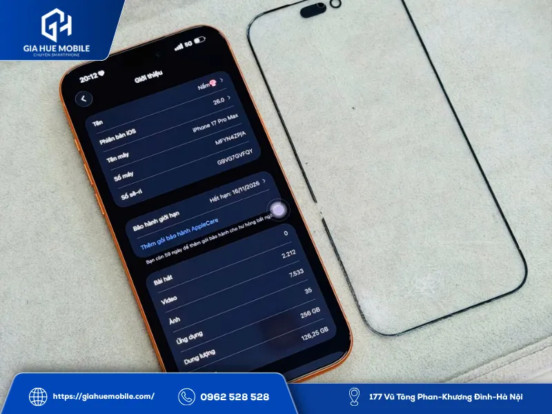 Ép kính iPhone 17 Pro Max giá tốt