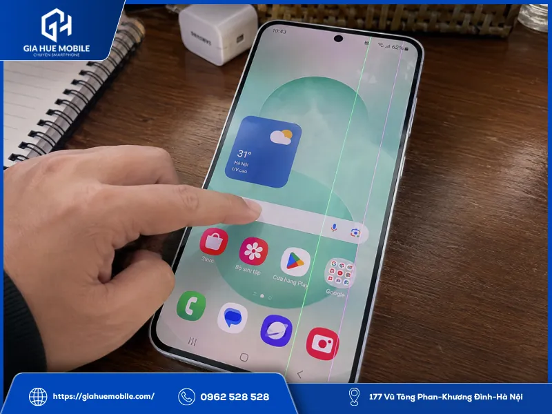 Dấu hiệu nhận biết Samsung Galaxy S26 FE bị sọc màn hình