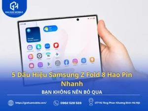 Samsung Z Fold 8 hiển thị pin yếu, dấu hiệu hao pin nhanh
