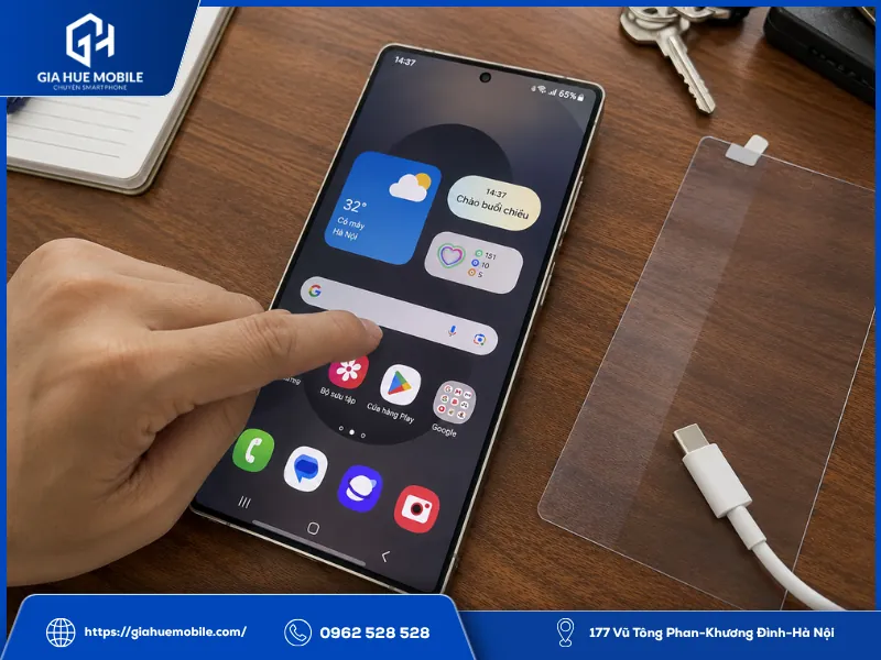 Theo dõi màn hình Samsung S25 Ultra sau khi sửa sọc để hạn chế nguy cơ tái lỗi