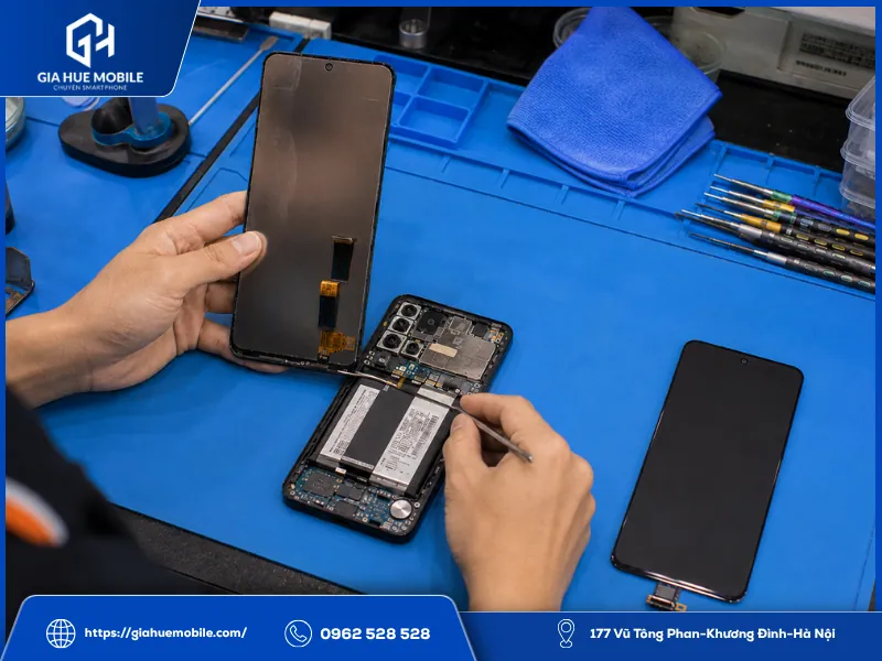 Kiểm tra test chức năng trước khi thay màn Samsung A27 5G