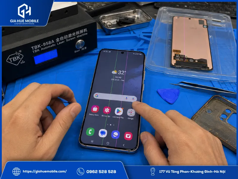 Nên sửa sọc hay thay màn hình Samsung S21