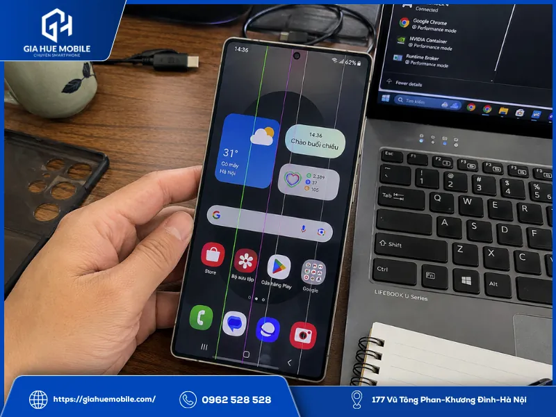 Samsung Galaxy S25 Ultra bị sọc và chớp nháy do lỗi đường tín hiệu hoặc tấm nền AMOLED