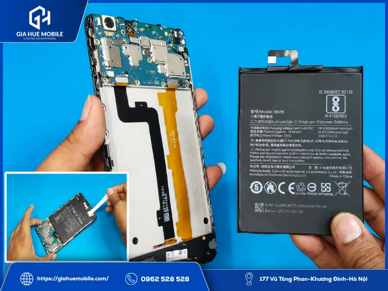 Dịch Vụ Thay Pin Xiaomi Tại Gia Huệ Mobile