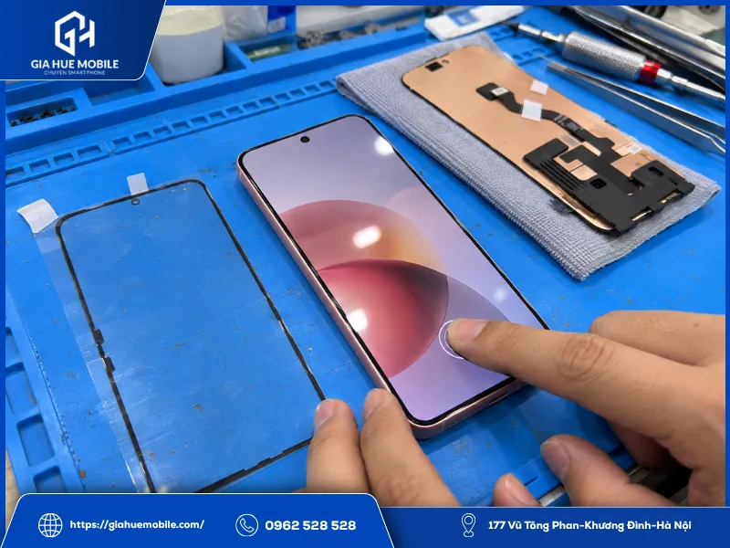 Test vân tay Vivo X200 Pro Mini trước khi cố định màn