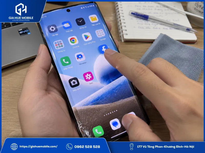 Tự kiểm tra cảm ứng Find X7 Ultra vỡ kính tại nhà