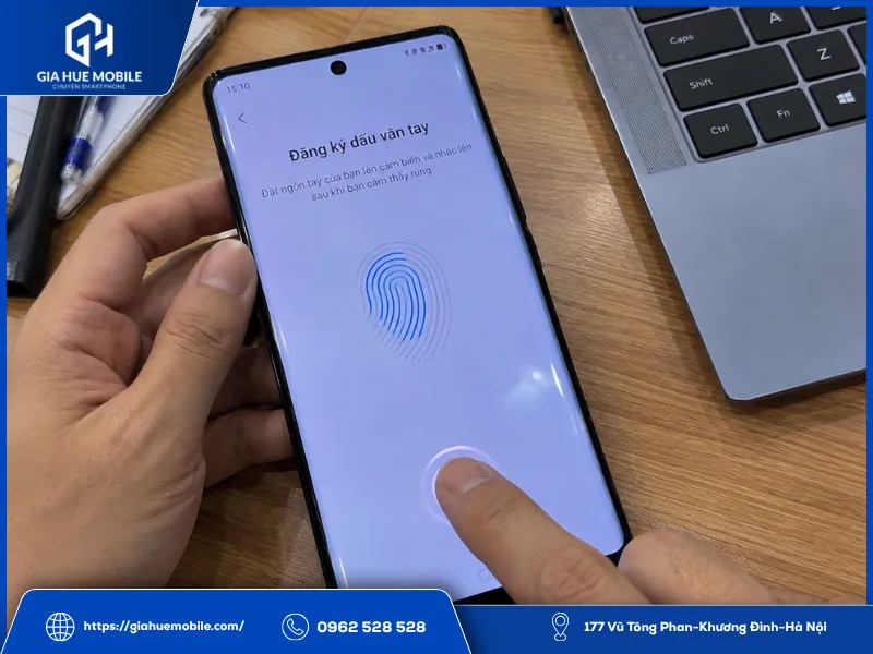 Đăng ký lại vân tay Vivo X90 Pro sau khi thay màn hình