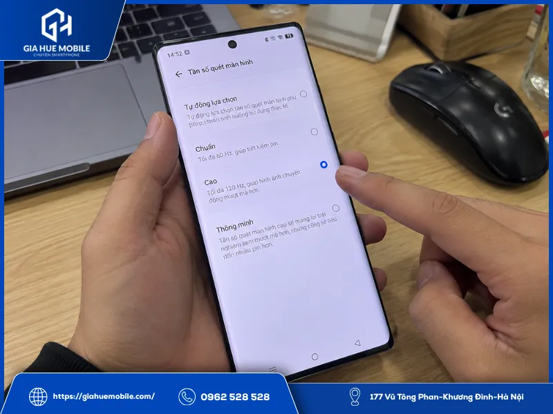 Kiểm tra và bật lại 120Hz trên iQOO 10 Pro sau khi thay màn hình