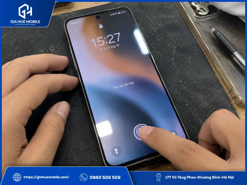 OPPO Reno 14 nhận vân tay chậm và chập chờn sau khi thay màn hình