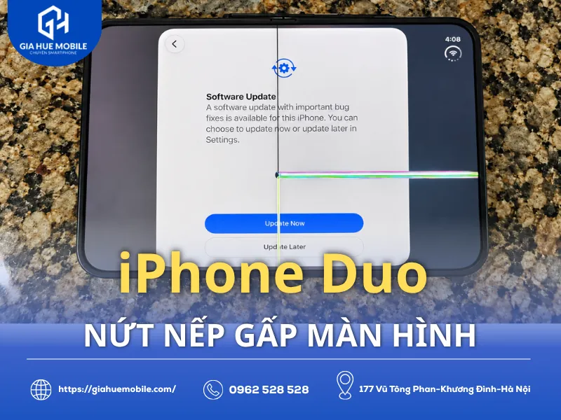 iPhone Duo Vừa Ra Mắt Đã Bị Nứt Nếp Gấp Màn Hình