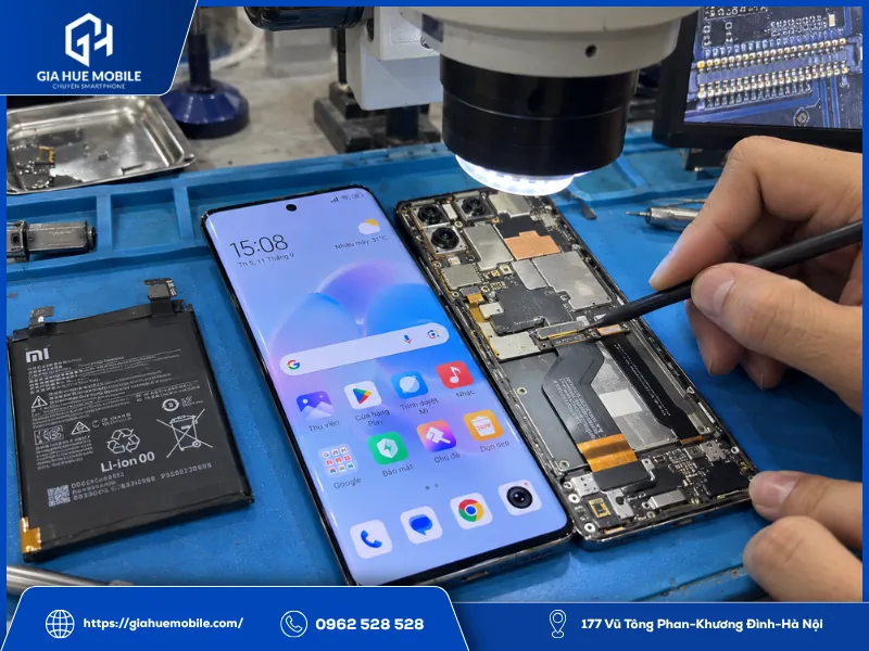 Kiểm tra cáp và socket Xiaomi Civi 1S bị liệt cảm ứng