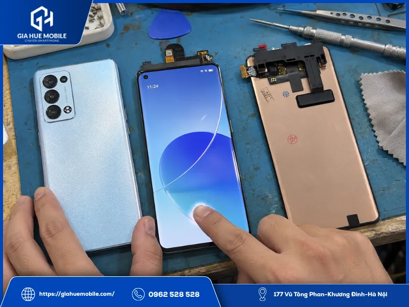 So sánh khả năng nhận vân tay giữa các màn hình OPPO Reno 6 Pro