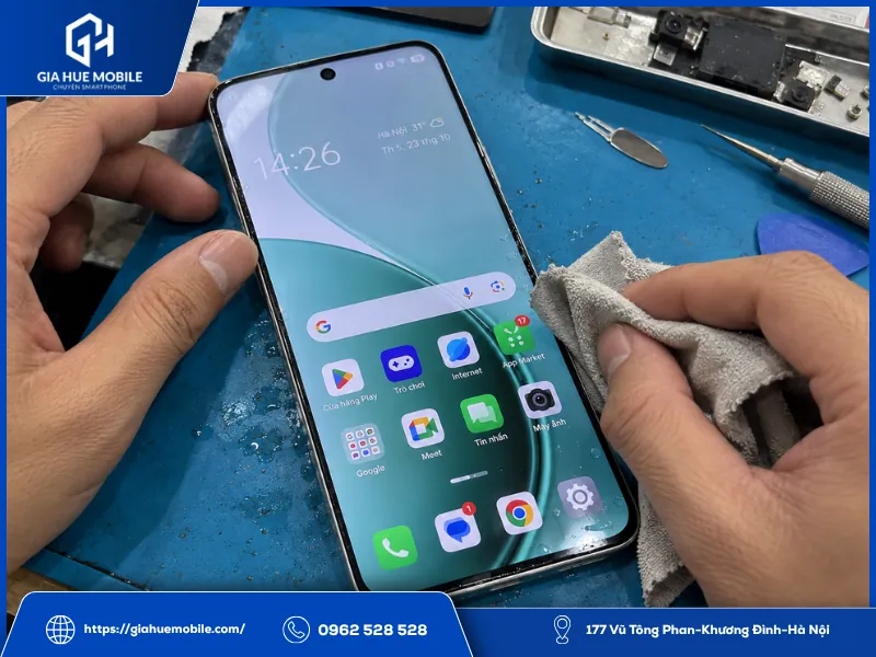 OPPO Reno 14 bị liệt cảm ứng sau khi máy bị ẩm hoặc vào nước