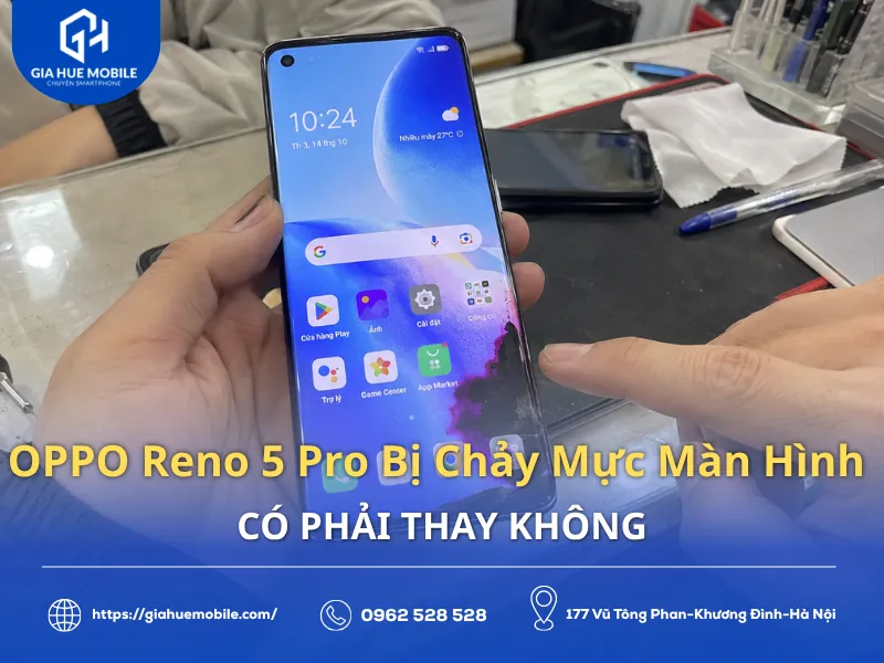 OPPO Reno 5 Pro Bị Chảy Mực Màn Hình Có Phải Thay Không