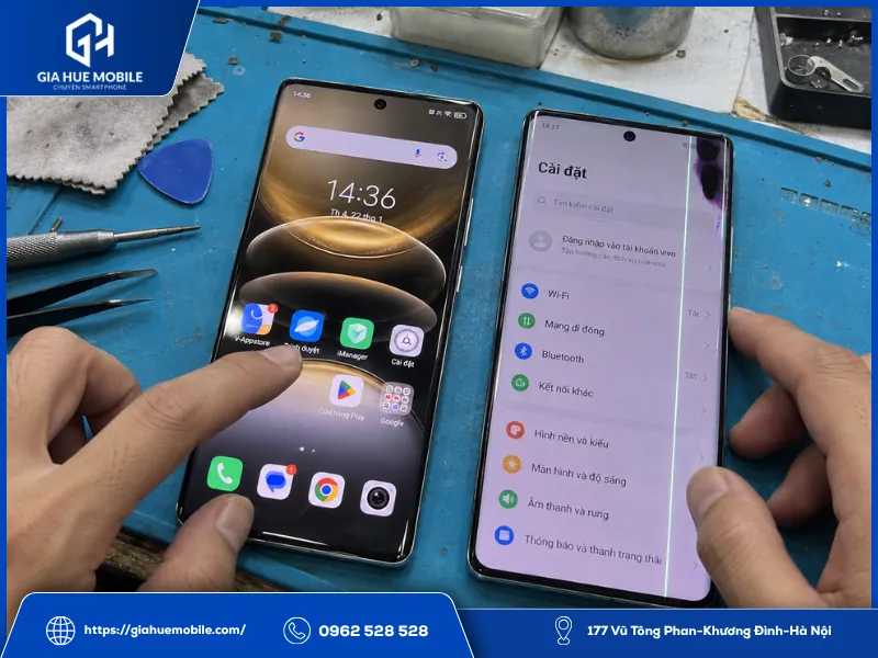 Phân biệt lỗi cảm ứng và hư hỏng màn hình Vivo X100s Pro