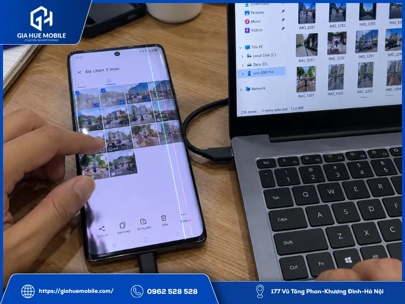 Vivo X90 Pro bị sọc màn hình xuất hiện thêm nhiều đường sọc theo thời gian