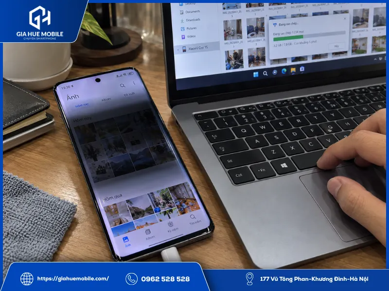Sao lưu dữ liệu Xiaomi Civi 1S khi màn hình nhấp nháy và có lúc mất hiển thị